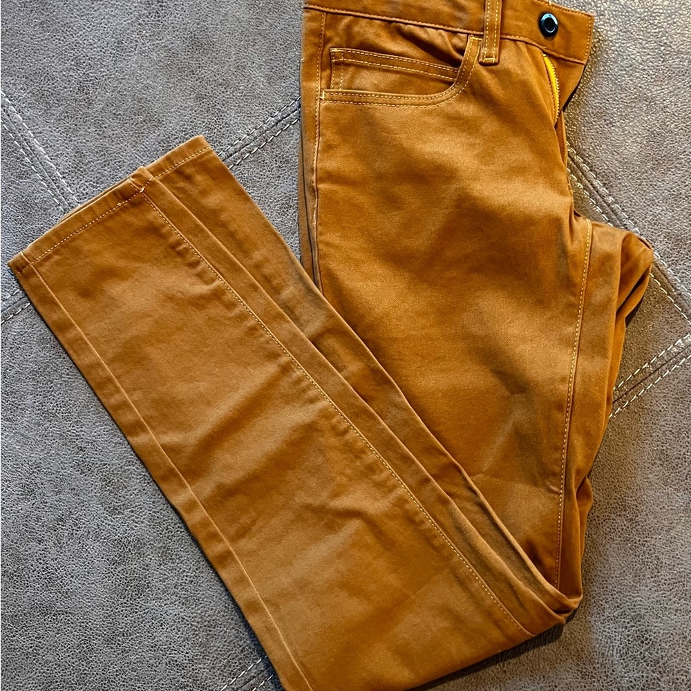 Dapper Boi Tan Trousers with Straight Fit and Sturdy Fabric